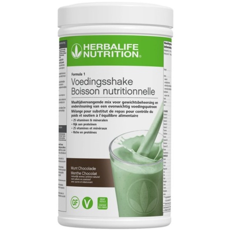 Herbalife- Formula 1 Munt Chocolade shake 550 gr- maaltijdvervanger