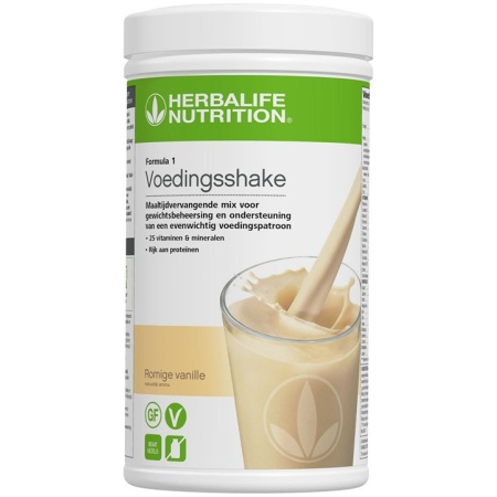 Herbalife- Formula 1- Romige Vanille shake 550 gr- maaltijdvervangers
