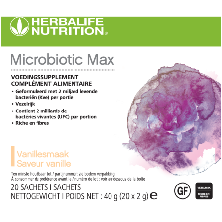 Microbiotic Max vanille 20 zakjes van 2 gr